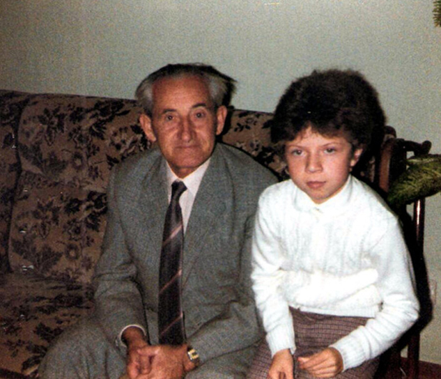 Anton Klemm mit Enkelin Bianka